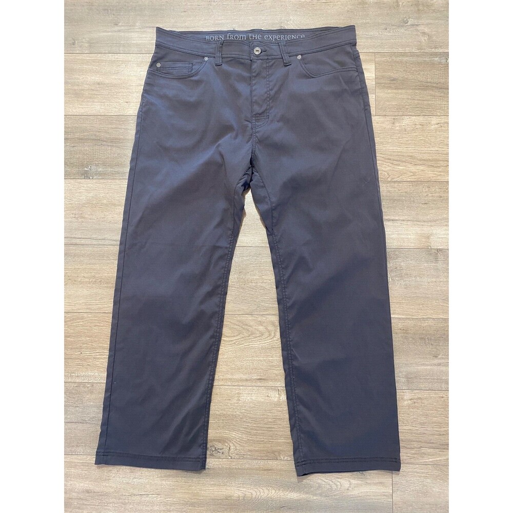 Prana Brion Pant II Stretch Slim Fit Chino Men's 38x30 Gray Hiking Casual Pants